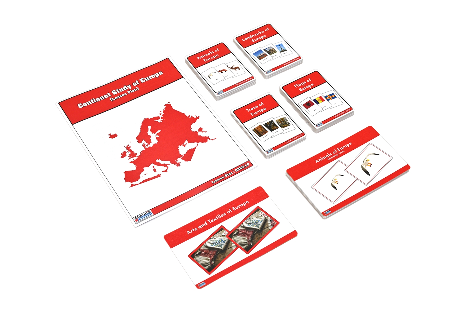 Europe Continent Study Curriculum (Printed, Laminated & Cut)