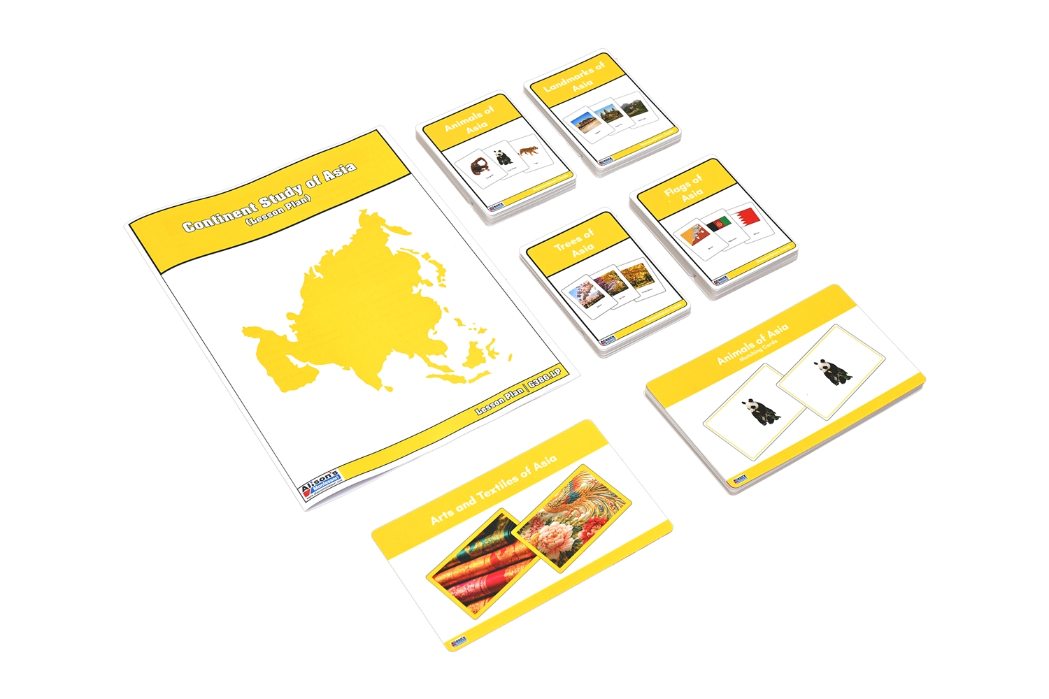 Asia Continent Study Curriculum (Printed, Laminated & Cut)
