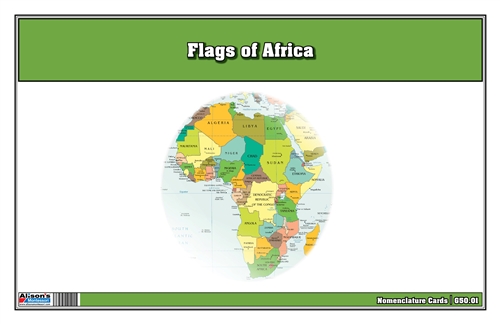 Flags of Africa Three Part Cards (Printed)