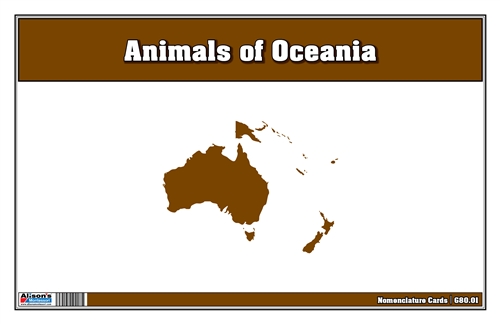 Animals of Australia Nomenclature Cards (Printed)
