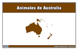 Animals of Oceania Nomenclature Cards (Spanish)
