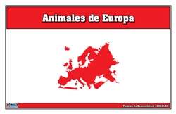 Animals of Europe Nomenclature Cards (Spanish)
