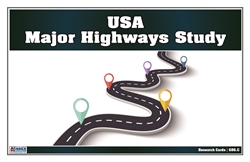 USA Major Highways Study Research Cards