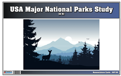 USA National Parks Study Nomenclature Cards (6-9) (Printed)