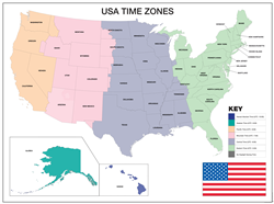 USA Time Zones Study Control Chart