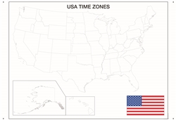 USA Time Zones Study Mute Chart