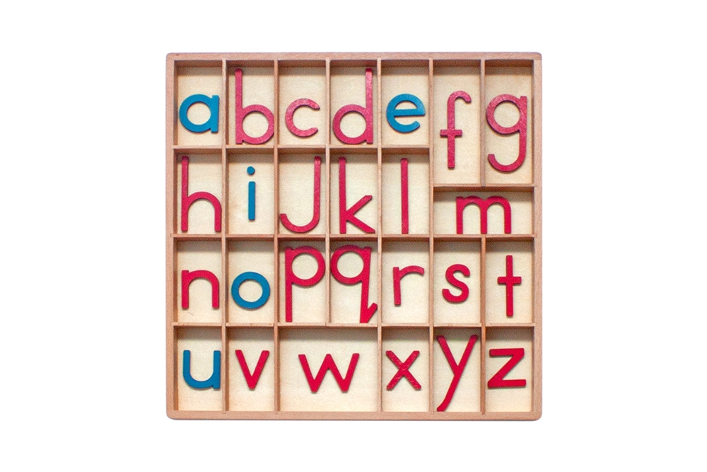Montessori Language Material Large Movable Alphabet with Boxes 