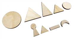 Wooden Parts of Speech Shapes