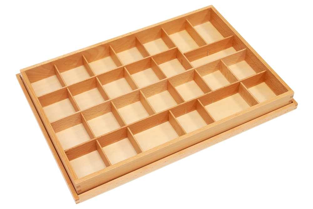 Montessori Materials: Box for Small Movable Alphabets: Cursive