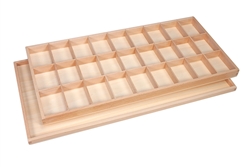 Montessori Materials: Box for Small Movable Alphabets: Cursive, Hebrew