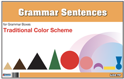 Grammar Box Sentences & Cards (Traditional Color Scheme with Print Font)