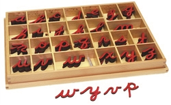 Small Movable Alphabets: Red, Cursive