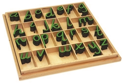 Letters for Small Movable Alphabets: Green, D'Nealian