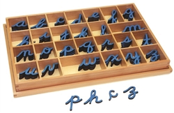 Small Movable Alphabets: Blue, Cursive