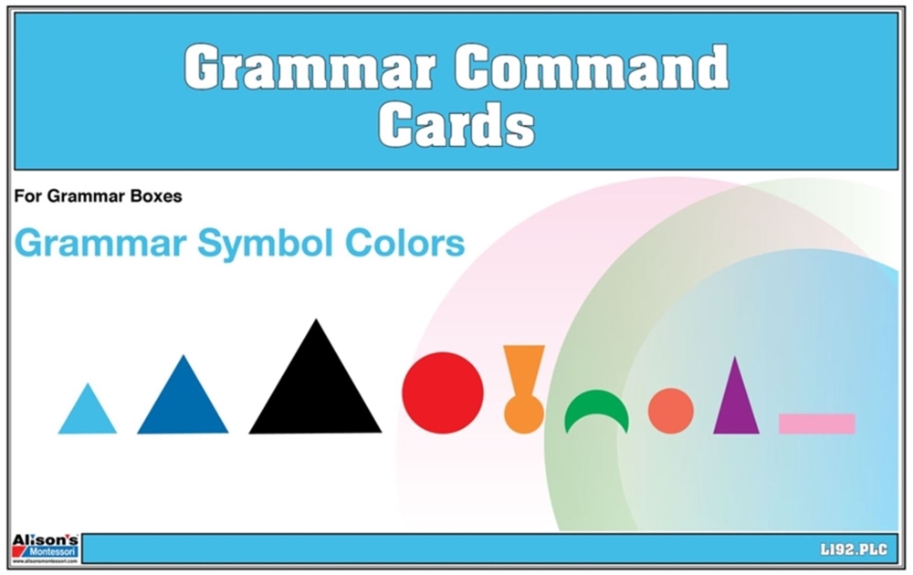 Montessori: Grammar Command Cards