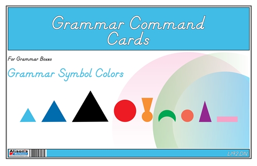 Grammar Command Cards (D'Nealian Font)