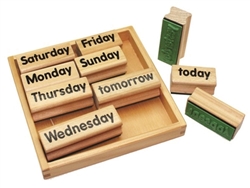 Days of the Week Rubber Stamps
