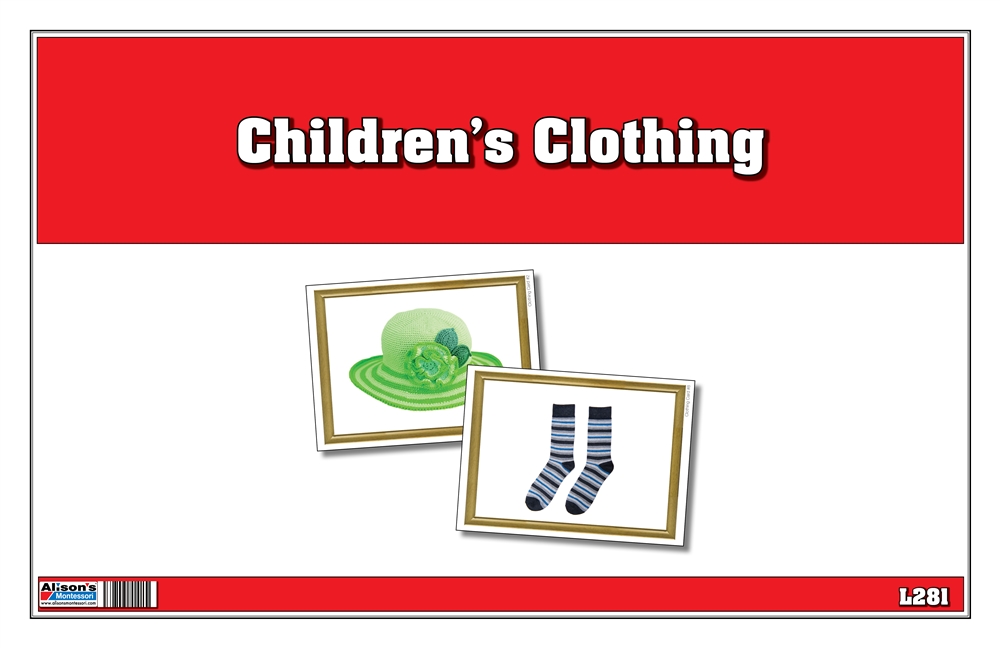 Nouns: Children’s Clothing (Printed, Laminated & Cut)