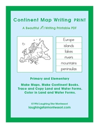 Montessori Materials- Continent Map Master (print)