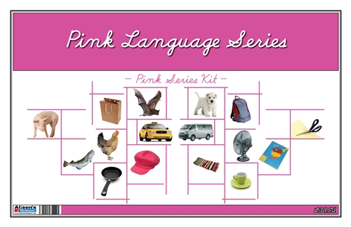 Montessori Pink Language Series (Cursive Font)
