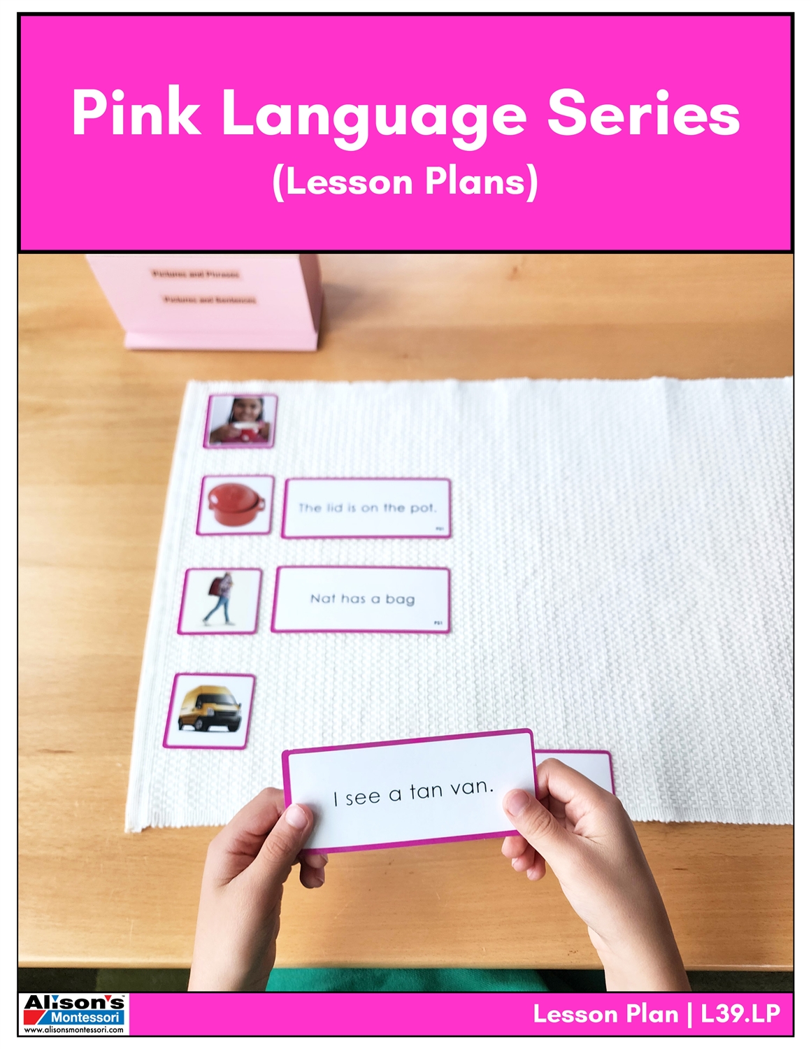 Montessori Pink Language Series Lesson Plan