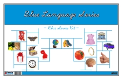 Montessori Blue Language Series (Cursive Font)