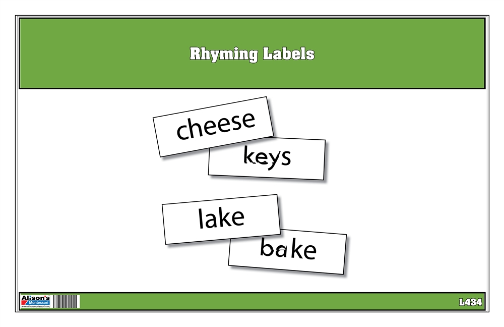 Rhyming Labels (Printed, Laminated and Cut)