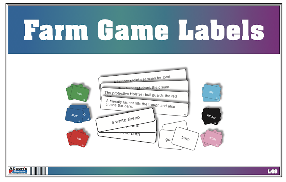 Farm Game Labels (Printed, Laminated and Cut)