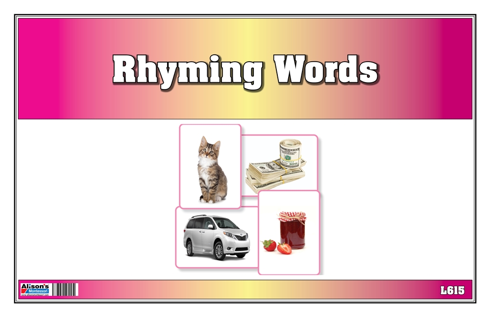  Rhyming Words Nomenclature Cards