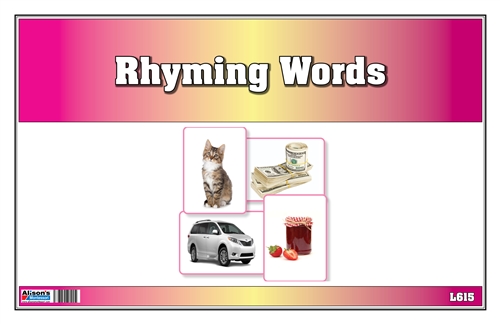 Montessori Materials: Rhyming Words Nomenclature Cards