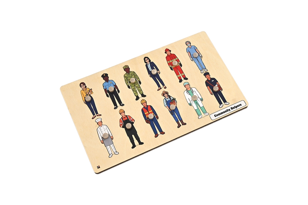 Montessori Materials: Community Helpers Puzzle with Nomenclature Cards ...
