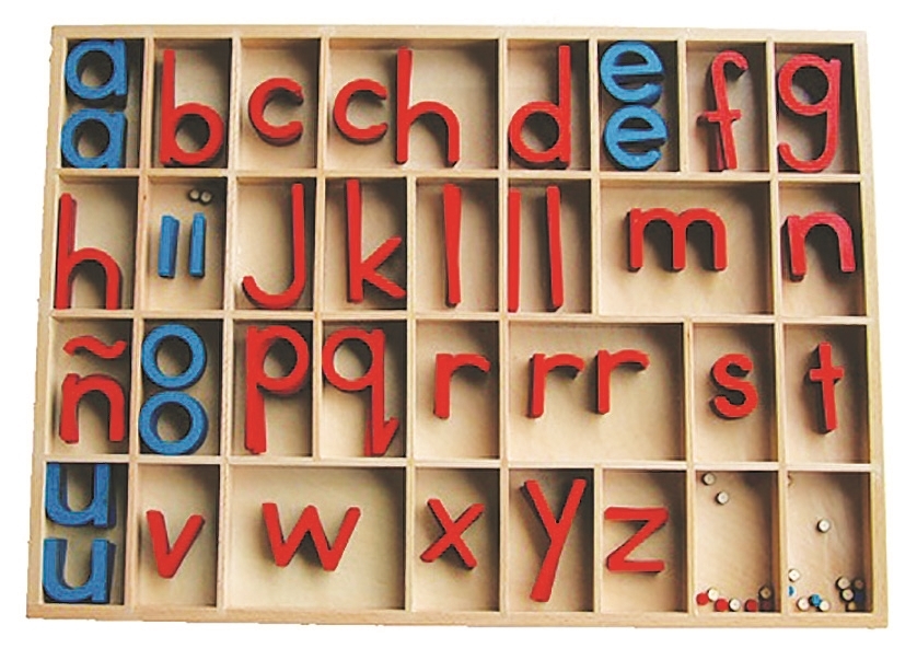 Spanish Montessori Materials: Spanish Movable Alphabet.