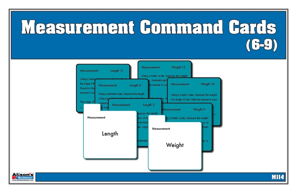 Montessori: Measurement Command Cards