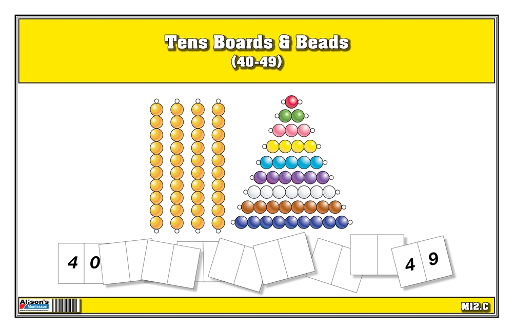  Tens Boards & Beads Activities (40-49)