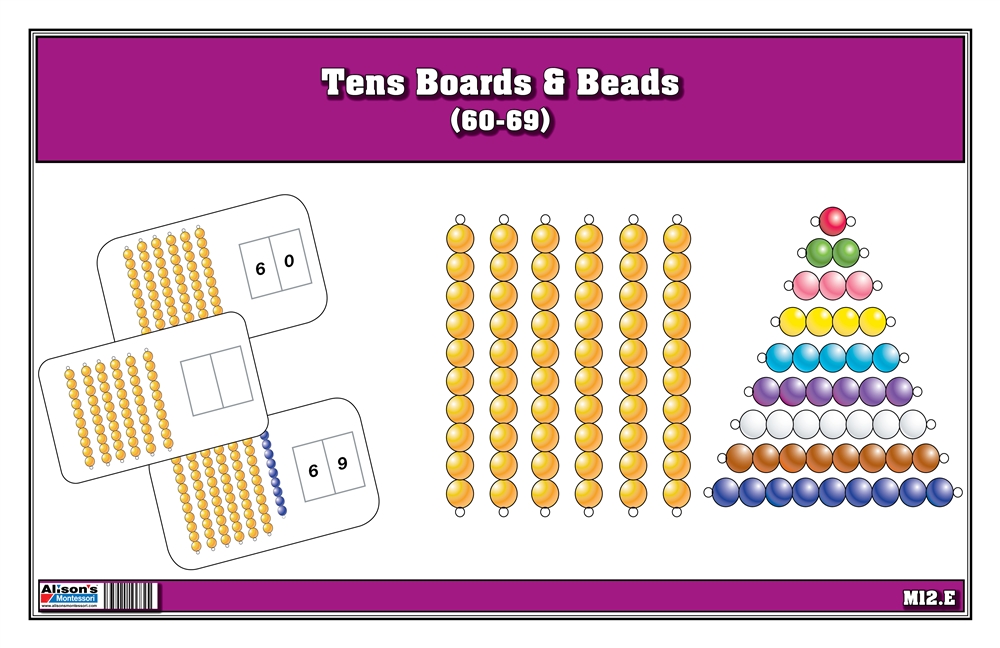  Tens Boards & Beads Activities (60-69)