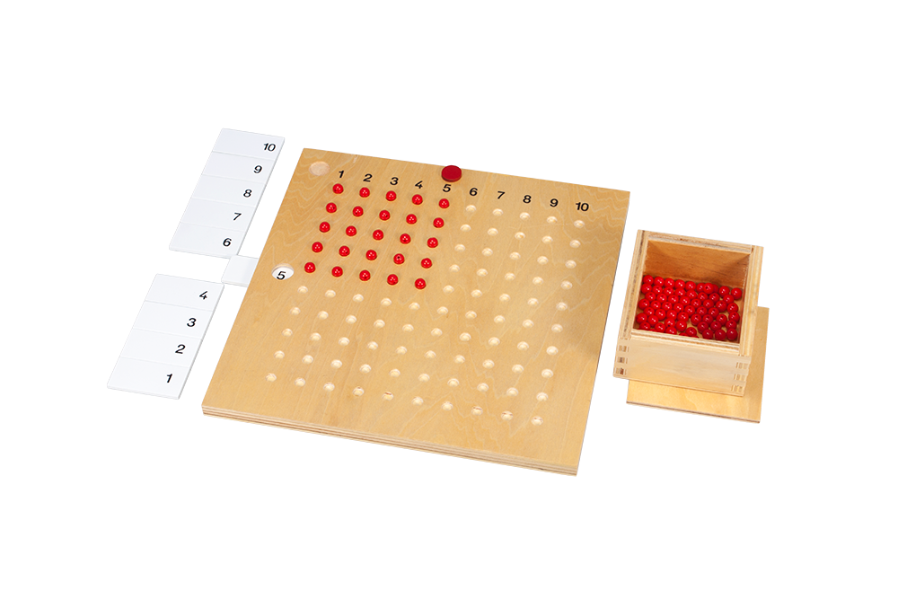 Multiplikation & Division Lehrhilfe Montessori Mathematics Bead Board 