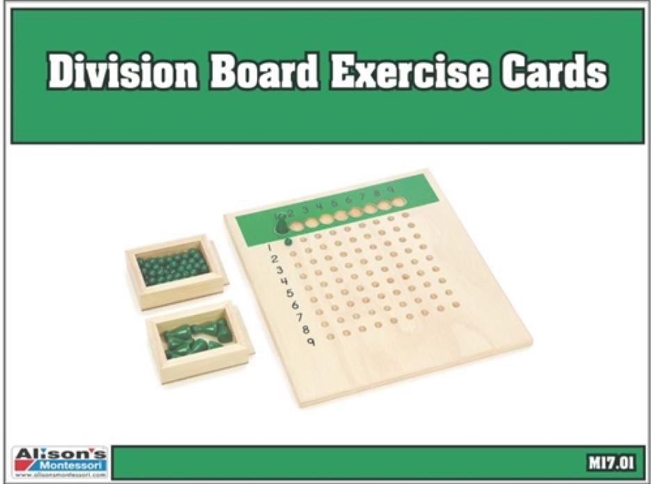 Montessori: Division Board Exercise Cards 