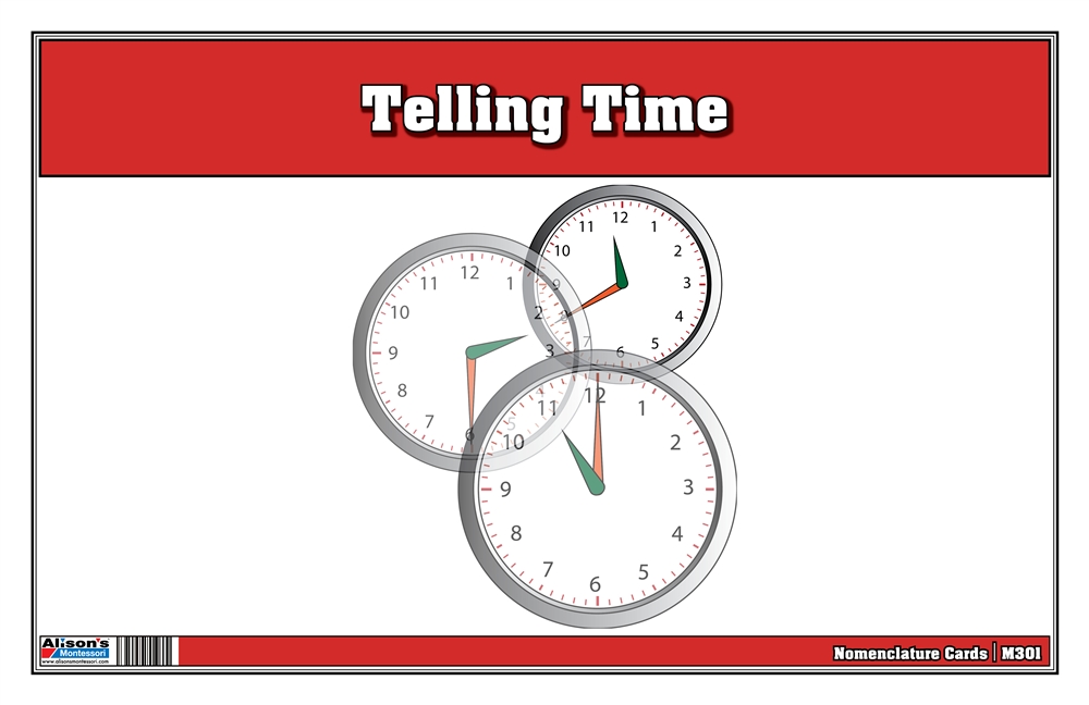 Montessori: Telling Time Set