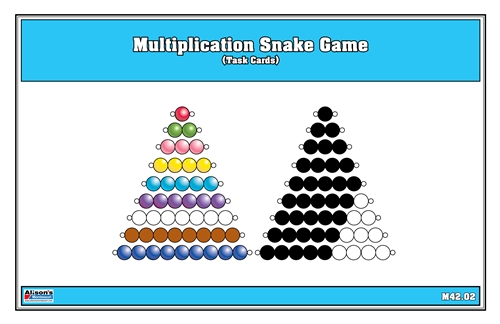 Multiplication Snake Game Task Cards (Printed)