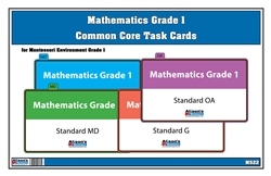 Math Grade 1 Task Cards (Printed, Laminated & Cut)