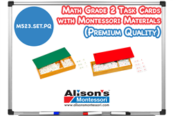 Math Grade 2 Task Cards with Montessori Materials (Premium Quality)