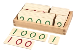Small Wooden Numbers Cards (1-9000)