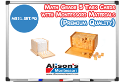 Math Grade 5 Task Cards with Montessori Materials (Premium Quality)