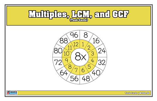 Multiples, LCM, and GCF (Task Cards)