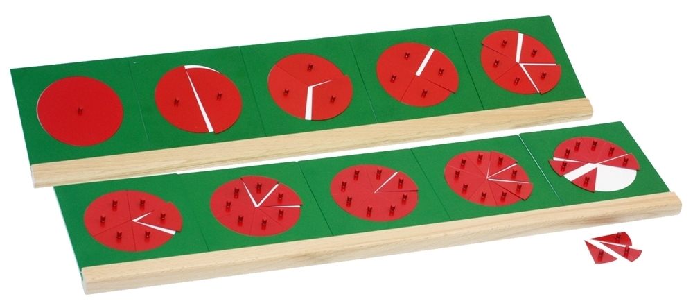 Montessori: Metal Fraction Circles with Stands
