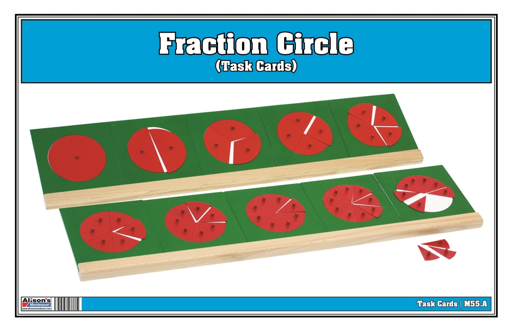 Montessori: Fraction Circle Mute Cards and Arrows 