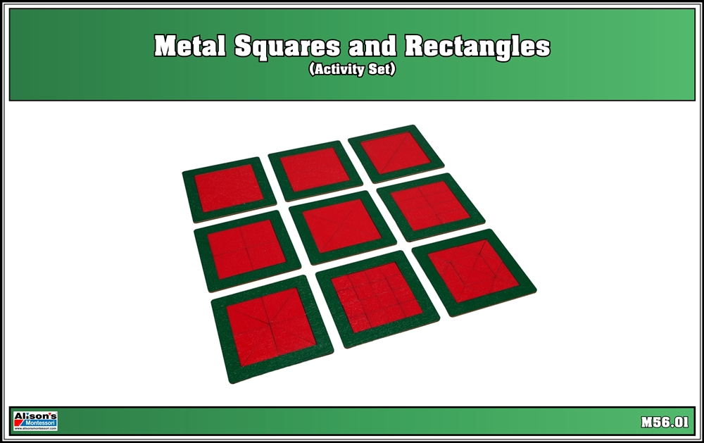 Metal Squares and Rectangles Task Cards (Printed)