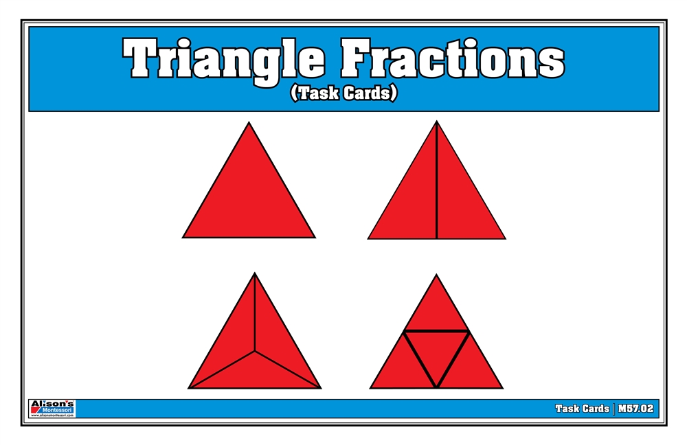 Triangle Fractions (Task Cards) (Printed, Laminated & Cut)