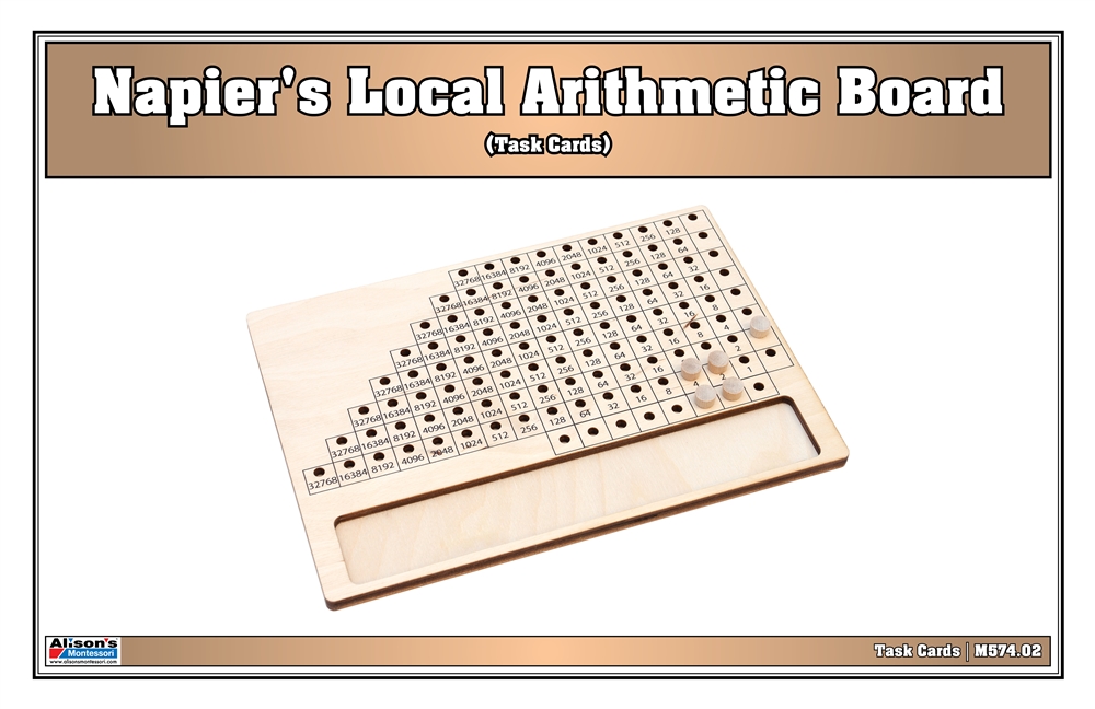 Napier's Local Arithmetic Board (Task Cards) 