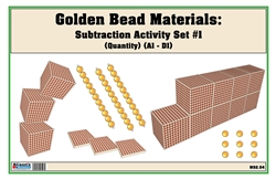 Golden Bead Materials (Quantity) Subtraction Activity Set #1 (A1-D1)